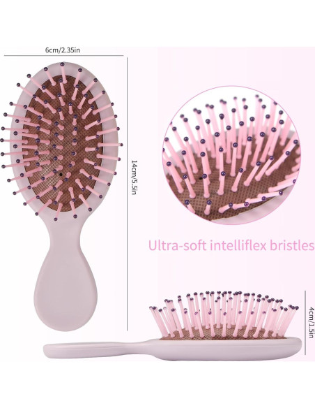 Paquete de 12 Mini Cepillos Desenredantes ANABIUP para Cabello Paquete de 12 Mini Cepillos Desenredantes ANABIUP para Cabello