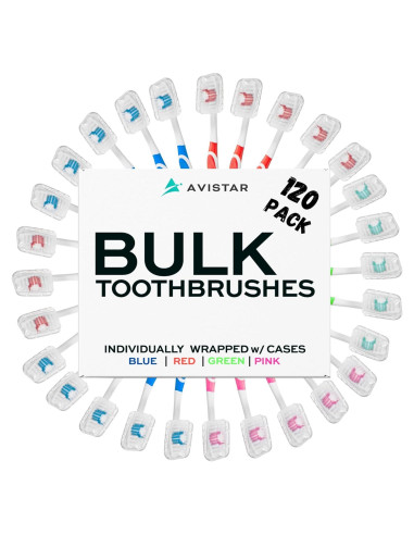 Paquete de 120 Cepillos de Dientes Desechables Avistar