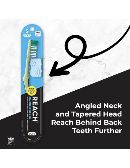 Cepillo de Dientes REACH Avanzado con Cerdas Suaves y Tapa Cepillo de Dientes REACH Avanzado con Cerdas Suaves y Tapa