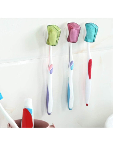 Soporte de Cepillo de Dientes Genérico 3 Piezas Montaje en Pared