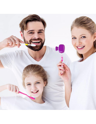 Paquete de 4 Cubiertas de Cabeza para Cepillo de Dientes Hxezoc