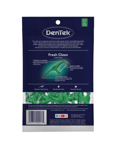 Hilo Dental DenTek Fresh Clean Picks 75 Unidades Menta