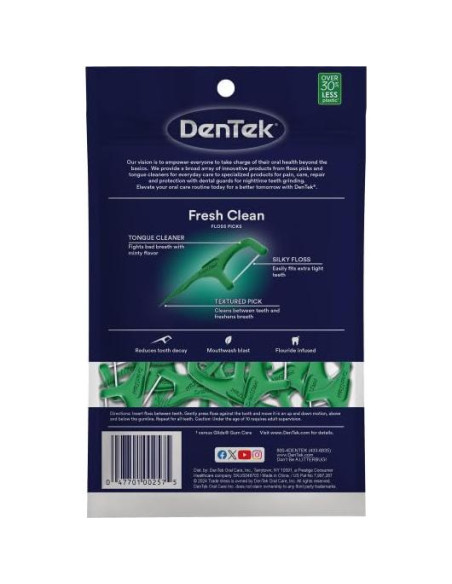 Hilo Dental DenTek Fresh Clean Picks 75 Unidades Menta Hilo Dental DenTek Fresh Clean Picks 75 Unidades Menta