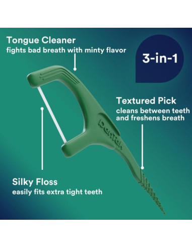 Hilo Dental DenTek Fresh Clean Picks 75 Unidades Menta