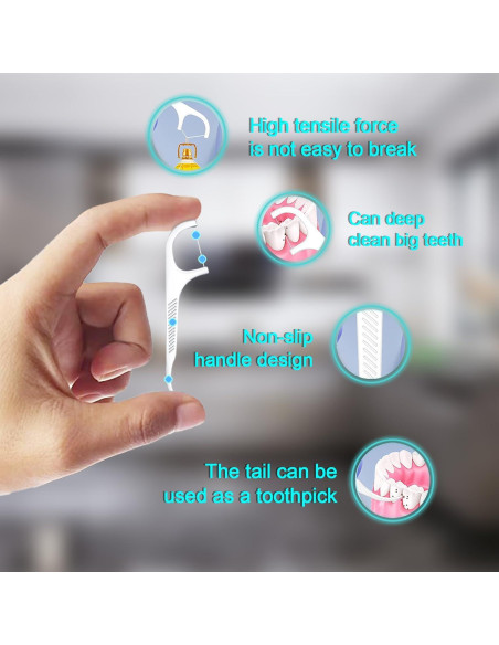 Dispensador de Hilo Dental Holy Rose - 88 Palillos Higiénicos Dispensador de Hilo Dental Holy Rose - 88 Palillos Higiénicos