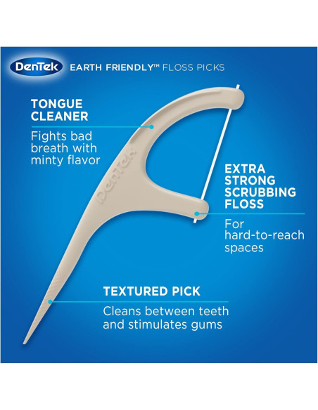 Palillos de Hilo Dental Ecológicos DenTek, 60 Unidades Palillos de Hilo Dental Ecológicos DenTek, 60 Unidades