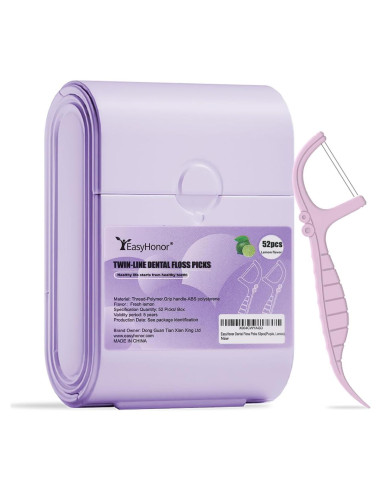 Palillos de Hilo Dental EasyHonor 52 Piezas Doble Línea