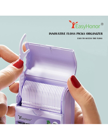 Palillos de Hilo Dental EasyHonor 52 Piezas Doble Línea