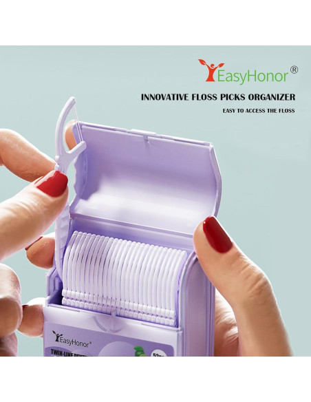 Palillos de Hilo Dental EasyHonor 52 Piezas Doble Línea Palillos de Hilo Dental EasyHonor 52 Piezas Doble Línea