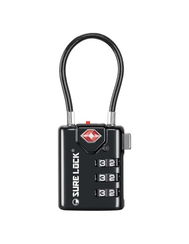 Candado de Combinación Sure Lock TSA 21105P Negro 1 Paquete