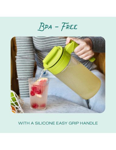 Jarra Hermética Takeya 1.89L Libre de BPA Negra