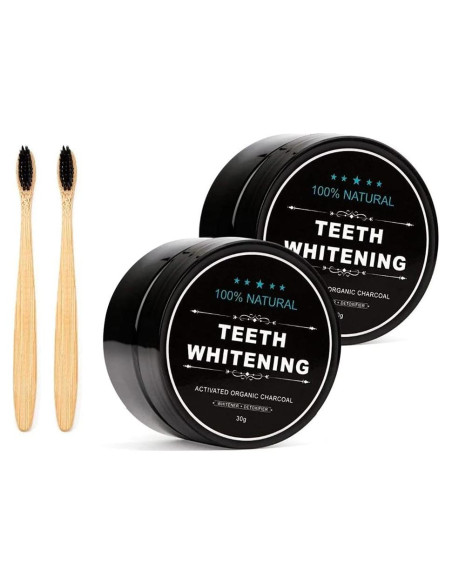 Paquete de 2 Polvos Blanqueadores de Dientes YALFEN 30g Paquete de 2 Polvos Blanqueadores de Dientes YALFEN 30g