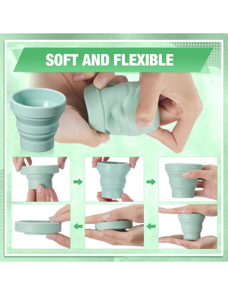 48 Tazas de Silicona Plegables Funnymoom para Camping 150 ml 48 Tazas de Silicona Plegables Funnymoom para Camping 150 ml