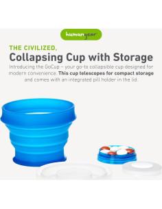 Taza Humangear GoCup Grande 237ml Azul Libre de BPA 2