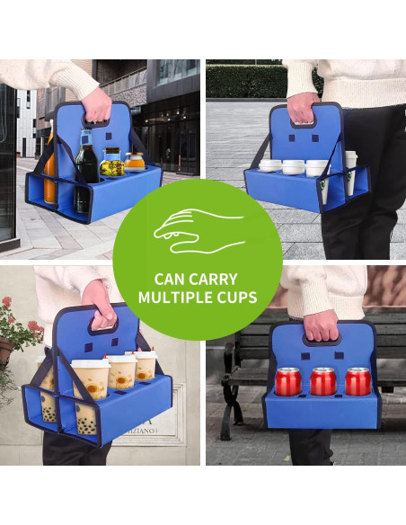 Soporte de Tazas Reutilizable Boczif para 6 Bebidas Azul Soporte de Tazas Reutilizable Boczif para 6 Bebidas Azul