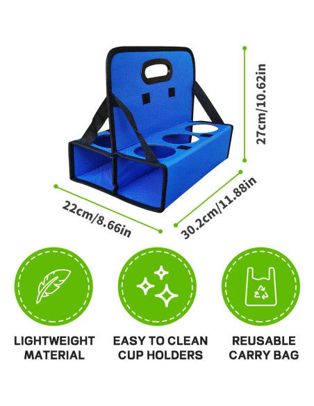 Soporte de Tazas Reutilizable Boczif para 6 Bebidas Azul Soporte de Tazas Reutilizable Boczif para 6 Bebidas Azul