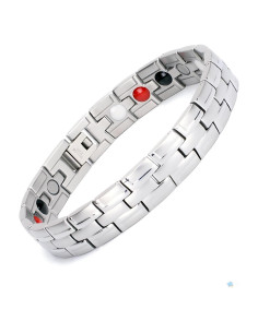Pulsera Magnética Emmori de Acero Inoxidable Ajustable