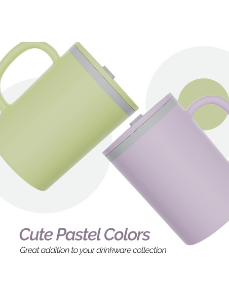 Taza de café aislada Copco 473ml con tapa y asa, set de 2 Taza de café aislada Copco 473ml con tapa y asa, set de 2
