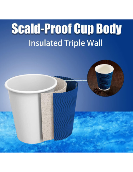 Tazas de Papel Desechables Lamosi 12 oz - Paquete de 120 Tazas de Papel Desechables Lamosi 12 oz - Paquete de 120