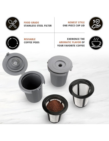 Taza de Filtro Reutilizable FOTRIC para Cuisinart - 2 Paquete