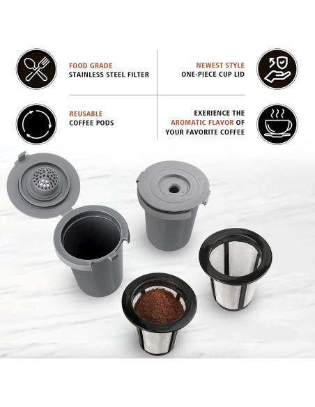 Taza de Filtro Reutilizable FOTRIC para Cuisinart - 2 Paquete Taza de Filtro Reutilizable FOTRIC para Cuisinart - 2 Paquete