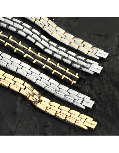 Pulsera Magnética Emmori de Acero Inoxidable Ajustable