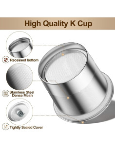 Taza K Reutilizable RETHONE de Acero Inoxidable - 4 Piezas 2