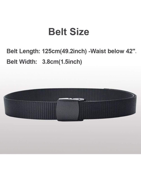 Cinturones de Nylon WYuZe 3 Pack Ajustables para Hombres Cinturones de Nylon WYuZe 3 Pack Ajustables para Hombres