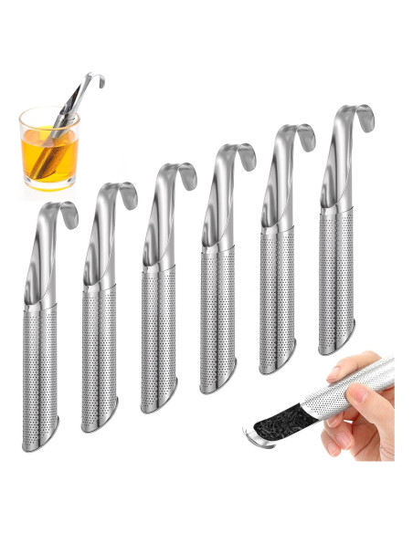 6 Infusores de Té de Acero Inoxidable JOUTYFOR 14.5 cm 6 Infusores de Té de Acero Inoxidable JOUTYFOR 14.5 cm