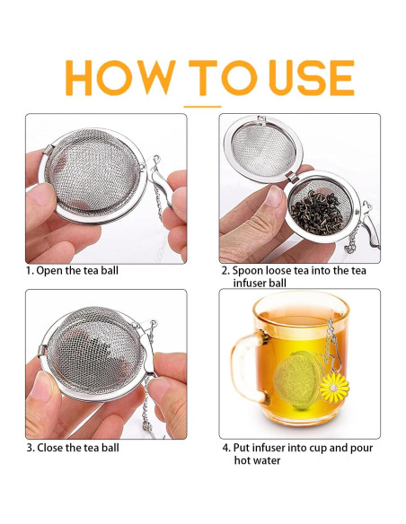 Infusores de Té TeaSanavie Set de 2 Acero Inoxidable Abeja Flor Infusores de Té TeaSanavie Set de 2 Acero Inoxidable Abeja Flor