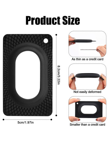 Soportes para Cartera PEUTIER 2 Piezas Silicona Negra
