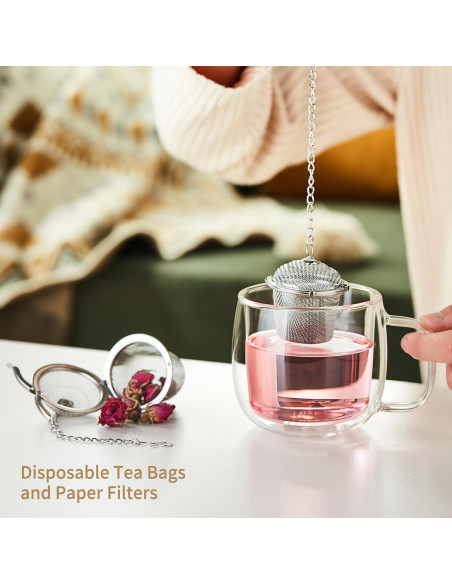 Coladores de Té DOPUDO 3pcs Acero Inoxidable 304 Malla Fina Coladores de Té DOPUDO 3pcs Acero Inoxidable 304 Malla Fina