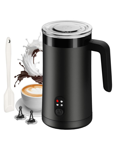 Espumador de Leche Ovetedot 400ml 4-en-1 Automático Negro Espumador de Leche Ovetedot 400ml 4-en-1 Automático Negro