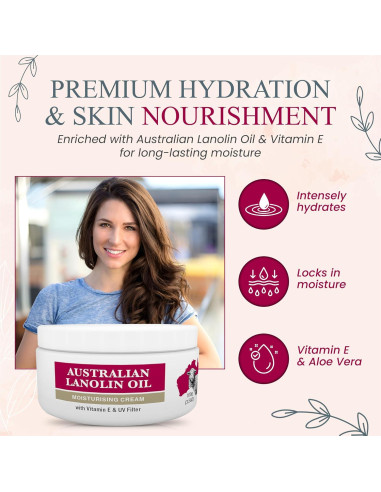 Crema Hidratante de Lanolina ARTAV AUSTRALIA 100g con Aloe Vera