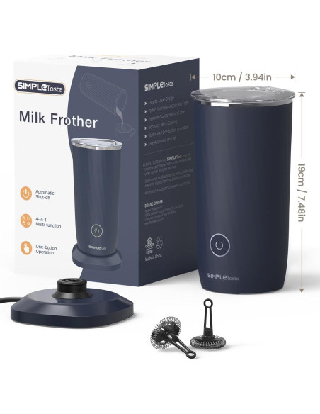 Espumador de Leche Eléctrico SIMPLETASTE 4-en-1 Azul 240ml Espumador de Leche Eléctrico SIMPLETASTE 4-en-1 Azul 240ml