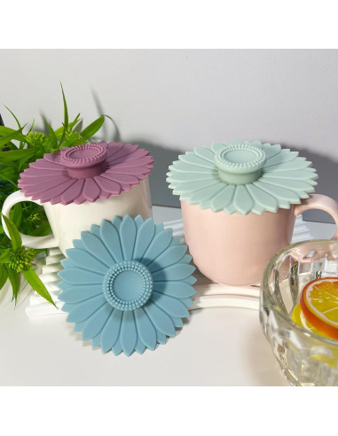 Cubiertas de Silicona MAQMAQQ para Tazas - Juego de 3 Multicolor