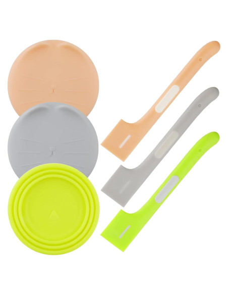 KALAMANDA Tapas y Cucharas para Latas de Comida para Gatos KALAMANDA Tapas y Cucharas para Latas de Comida para Gatos
