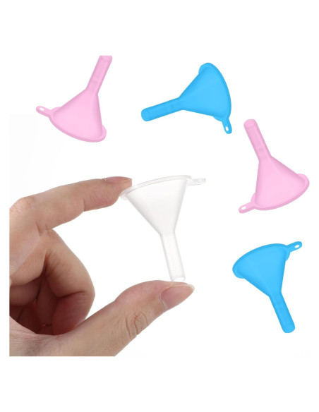 9 Embudos de Plástico Mini Ptwola para Llenar Botellas Pequeñas 9 Embudos de Plástico Mini Ptwola para Llenar Botellas Pequeñas