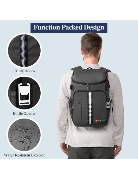 Mochila Enfriadora SUN CUBE 33 Latas Impermeable Gris Mochila Enfriadora SUN CUBE 33 Latas Impermeable Gris