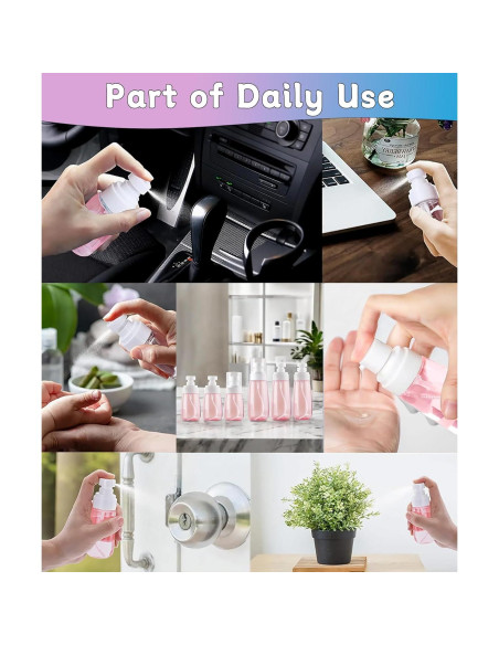 Paquete de 6 Botellas de Spray Rellenables uadbau 60ml Rosa Paquete de 6 Botellas de Spray Rellenables uadbau 60ml Rosa
