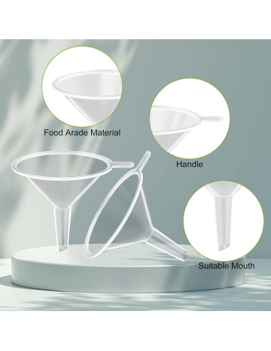 Paquete de 200 embudos de plástico CYEAH 5.49 cm para botellas