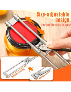 Abridores de Tarros y Botellas Enhon - Acero Inoxidable Ajustable 2