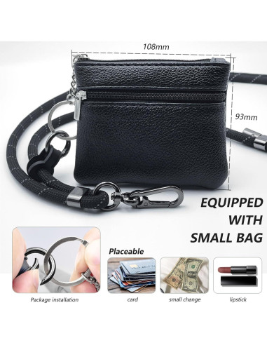 Correa para Teléfono Clip and Go con Bolsa Negra Ajustable