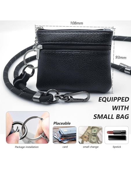 Correa para Teléfono Clip and Go con Bolsa Negra Ajustable Correa para Teléfono Clip and Go con Bolsa Negra Ajustable
