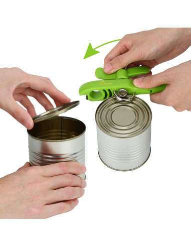 Abridor de Latas Manual 4-en-1 Bangrui Verde - Seguro y Versátil