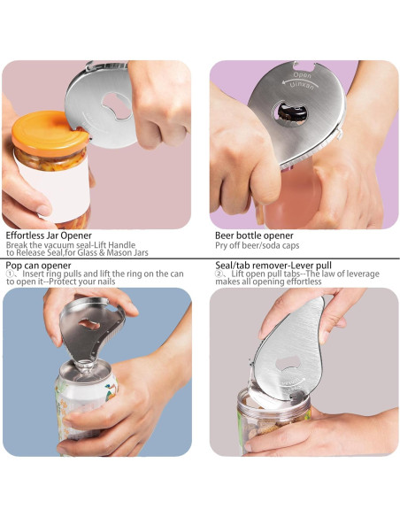 Abrebotellas Uinxan Acero Inoxidable 304 para Manos Débiles Abrebotellas Uinxan Acero Inoxidable 304 para Manos Débiles