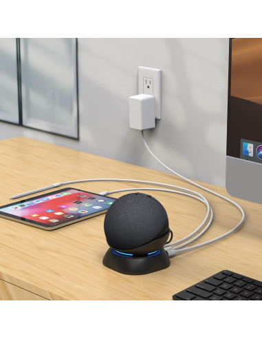 Soporte de Carga HomeMount para Auriculares y Echo Dot Negro