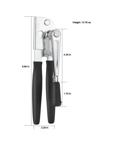 Abrelatas Manual Oblivix de Acero Inoxidable, Ergonomía y Eficiencia
