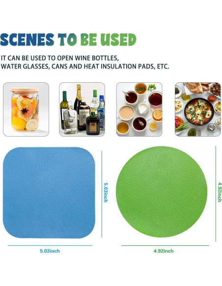 Paquete de 4 Abrebotellas de Goma Woerma Antideslizantes Paquete de 4 Abrebotellas de Goma Woerma Antideslizantes