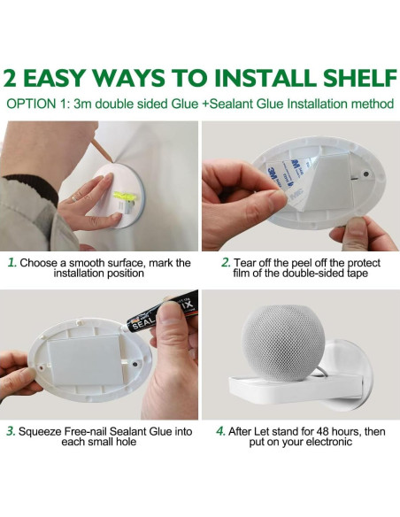 Estante de Pared BELIEFLUO Universal para Electrónicos Estante de Pared BELIEFLUO Universal para Electrónicos